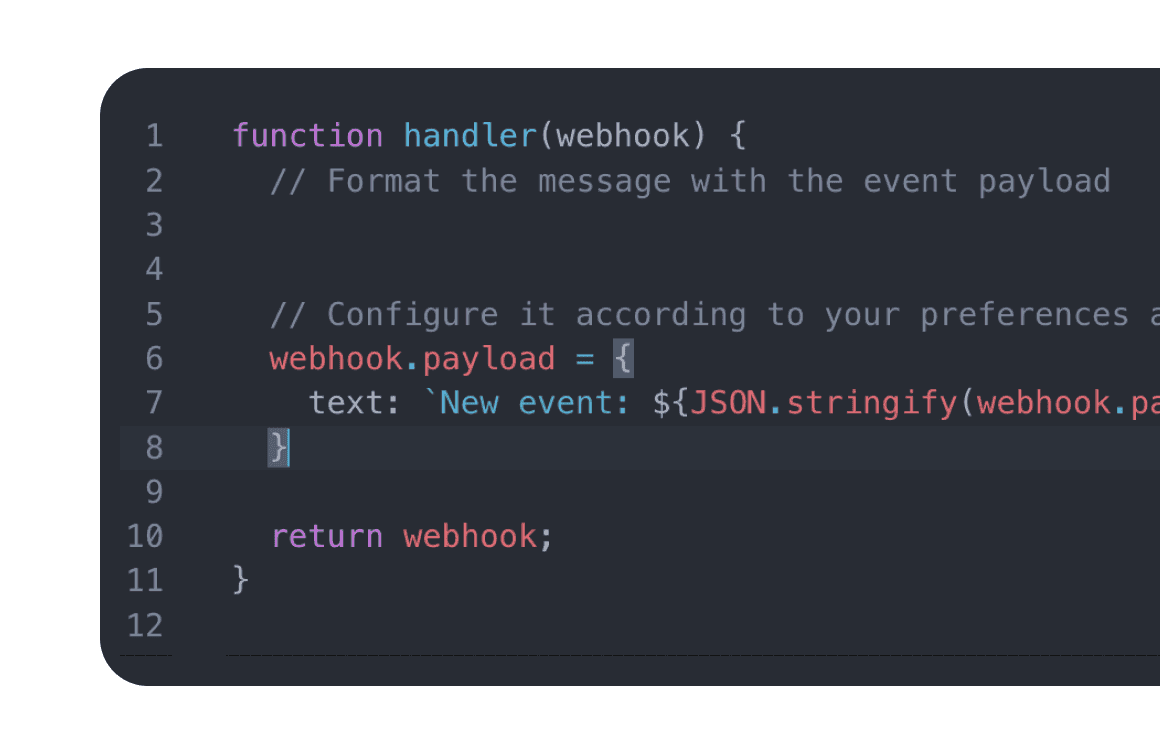 Built-in payload transformation